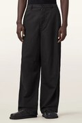 AllSaints spodnie męskie z lnem ECHO czarne regular waist M032TE