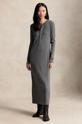 Polo Ralph Lauren sukienka z dodatkiem wełny szara gładka 211B23832