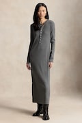 Polo Ralph Lauren sukienka z dodatkiem wełny szara gładka 211B23832