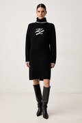 Karl Lagerfeld рокля с вълна черна B4W13033