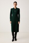 Karl Lagerfeld haljina s viskozom zelena bez uzorka B4W13054