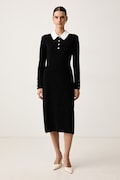 Karl Lagerfeld haljina s viskozom crna bez uzorka B4W13054