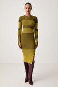 Patrizia Pepe sukienka bodycon z wiskozą zielona 2A0044 KK032