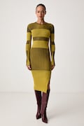 Patrizia Pepe sukienka bodycon z wiskozą zielona 2A0044 KK032