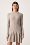 Calvin Klein Jeans sukienka sweterkowa z bawełną beżowa LV047H368G