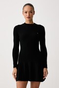 Calvin Klein Jeans sukienka sweterkowa z bawełną czarna LV047H368G