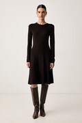 Armani Exchange рокля с вискоза кафява XW003264 AF10352