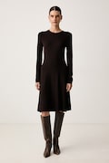 Armani Exchange рокля с вискоза кафява XW003264 AF10352