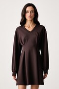 Armani Exchange haljina A-kroja s viskozom smeđa XW002398 AF13397