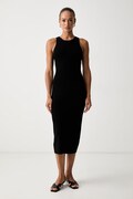 MM by Max Mara sukienka z wiskozą MMLVETUSTA czarna gładka 2626326017600