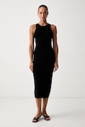 MM by Max Mara sukienka z wiskozą MMLVETUSTA czarna gładka 2626326017600