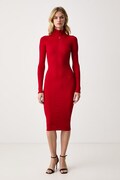 Elisabetta Franchi sukienka bodycon z wiskozą czerwona gładka AM21B66E2