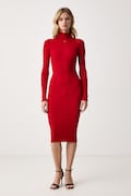 Elisabetta Franchi sukienka bodycon z wiskozą czerwona gładka AM21B66E2