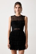 Elisabetta Franchi sukienka z wiskozą czarna AB98366E2