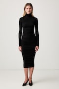 Elisabetta Franchi sukienka z dodatkiem wełny czarna gładka AB02B66E2