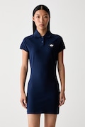 adidas Originals sukienka bawełniana z elastanem granatowa gładka KU0510