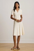 Lauren Ralph Lauren sukienka z wiskozą beżowa gładka 200P14049