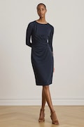 Lauren Ralph Lauren sukienka granatowa gładka 200P14033