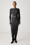 Twinset vestito maglione con lana grigio liscio 262TT3212