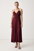 Twinset рокля без закопчаване от вискоза бордо 262TT2171