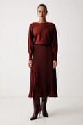 Twinset šaty burgundské hladké 262TP3250