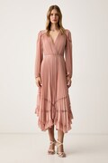 Twinset sukienka plisowana różowa gładka 262TP271A