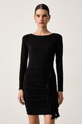 Guess sukienka drapowana LUCY czarna gładka W6BK19 K6104