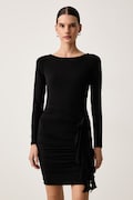 Guess sukienka drapowana LUCY czarna gładka W6BK19 K6104