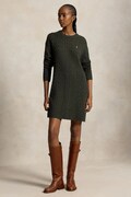 Polo Ralph Lauren sukienka sweterkowa wełniana zielona gładka 211B17446