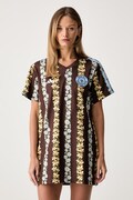 adidas sukienka x Farm Rio brązowa w kwiaty KR0259