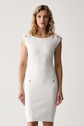 Guess vestito con viscosa CARMEN beige liscio W6YK34 Z0969