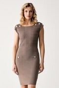 Guess vestito con viscosa CARMEN beige liscio W6YK34 Z0969