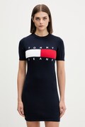 Tommy Jeans svetrové šaty bavlnené tmavomodré DW0DW22853