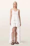 AllSaints sukienka bawełniana CAVARLY biała gładka W163DE
