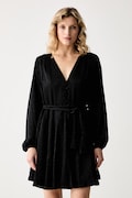 Marciano by Guess φόρεμα με βισκόζη HADIL μαύρο μονόγραμμο G6YK54 W3653