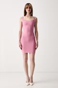 Marciano by Guess sukienka bodycon z wiskozą ELLA różowa gładka G6YK40 Z1082