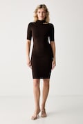Marciano by Guess φόρεμα με βισκόζη KAEDA καφέ G6YK28 Z1059