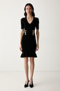 Marciano by Guess vestito con viscosa YAMNA nero monogramma G6YK18 Z1012