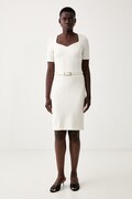 Marciano by Guess sukienka CYRINE beżowa gładka G6YK17 K4551