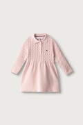 Tommy Hilfiger sukienka sweterkowa bawełniana różowa gładka KN0KN02308