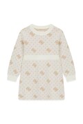 Guess sukienka sweterkowa z dodatkiem wełny beżowa monogram K6BK07 Z1307