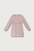 Guess sukienka sweterkowa z dodatkiem wełny różowa monogram K6BK07 Z1307