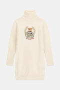 Guess svetrové šaty s viskózou béžové s logom J6BK14 Z1299