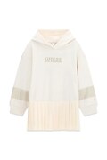 Guess sukienka bawełniana beżowa logo J6BK01 K5911
