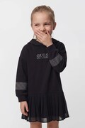 Guess sukienka bawełniana czarna logo J6BK01 K5911