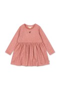 Konges Sløjd sukienka z bawełną ROLI DRESS OCS różowa KS106216