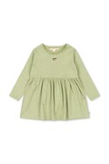 Konges Sløjd šaty s bavlnou ROLI DRESS OCS zelené KS106216