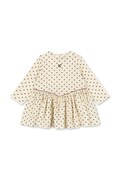 Konges Sløjd sukienka rozkloszowana bawełniana z elastanem ELIN DRESS GOTS biała KS105977