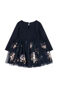 Konges Sløjd sukienka rozkloszowana z bawełną YVONNE BALLERINA DRESS GRS granatowa KS106331