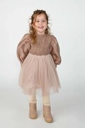 Donsje sukienka babydoll z lyocellem Janice Dress różowa gładka 4125600